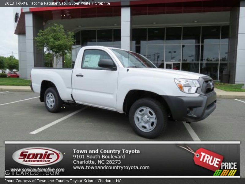 Super White / Graphite 2013 Toyota Tacoma Regular Cab