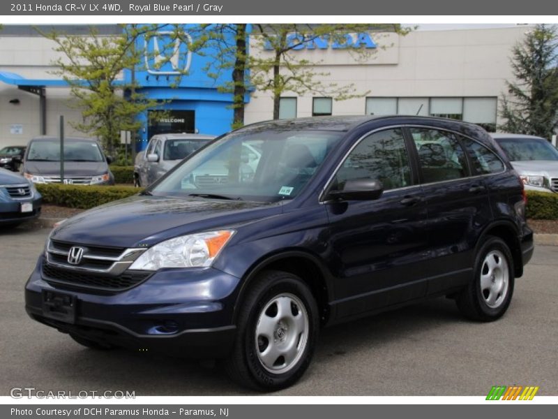 Royal Blue Pearl / Gray 2011 Honda CR-V LX 4WD
