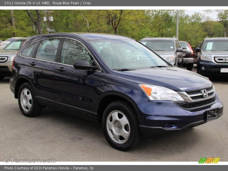 Royal Blue Pearl / Gray 2011 Honda CR-V LX 4WD