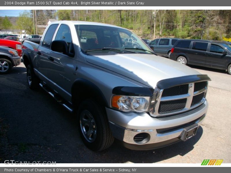 Bright Silver Metallic / Dark Slate Gray 2004 Dodge Ram 1500 SLT Quad Cab 4x4