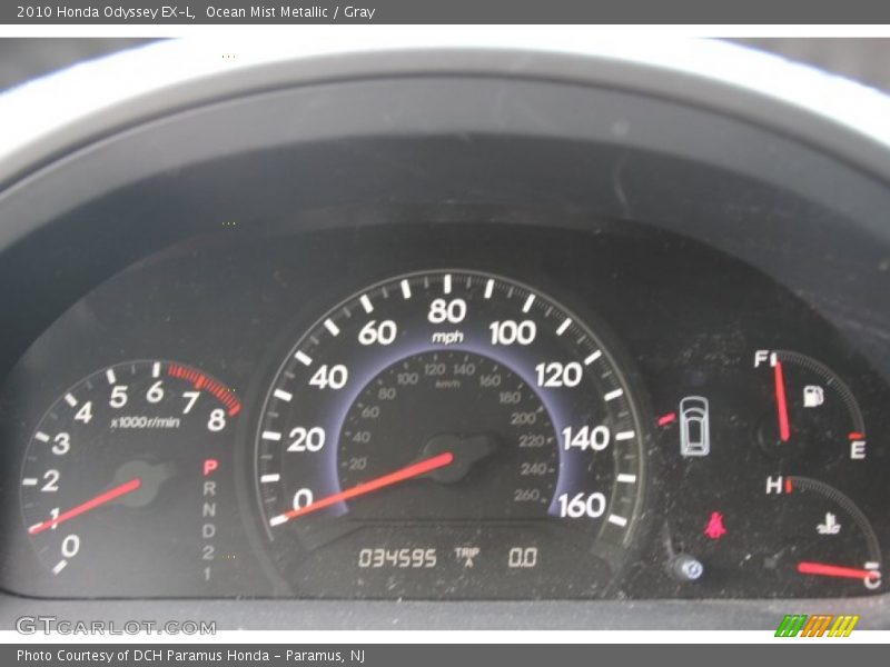 Ocean Mist Metallic / Gray 2010 Honda Odyssey EX-L