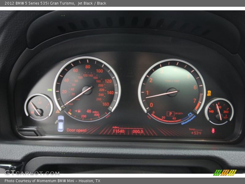  2012 5 Series 535i Gran Turismo 535i Gran Turismo Gauges