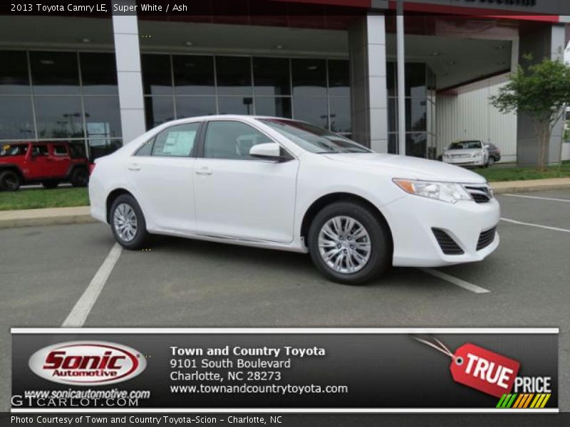 Super White / Ash 2013 Toyota Camry LE