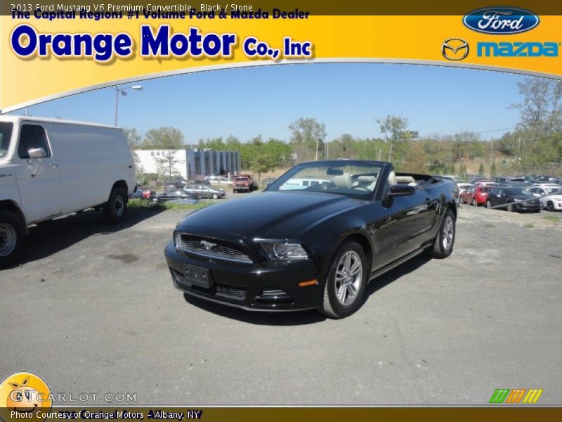 Black / Stone 2013 Ford Mustang V6 Premium Convertible