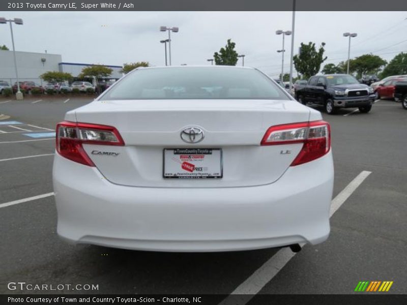 Super White / Ash 2013 Toyota Camry LE