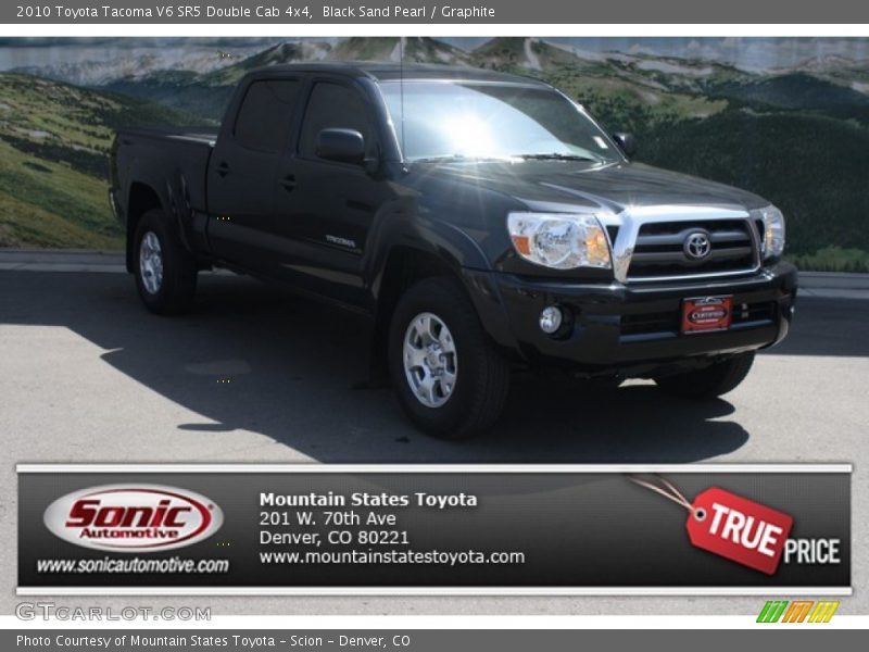 Black Sand Pearl / Graphite 2010 Toyota Tacoma V6 SR5 Double Cab 4x4