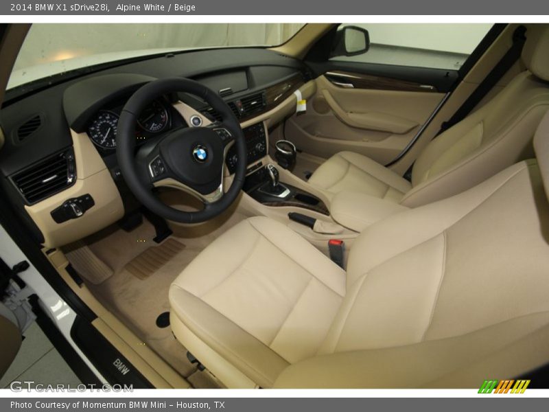 Beige Interior - 2014 X1 sDrive28i 