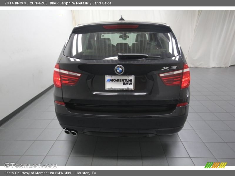 Black Sapphire Metallic / Sand Beige 2014 BMW X3 xDrive28i