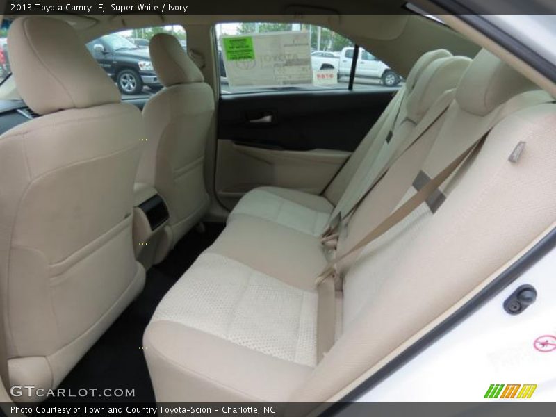 Rear Seat of 2013 Camry LE