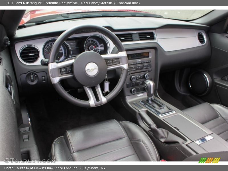 Charcoal Black Interior - 2013 Mustang V6 Premium Convertible 