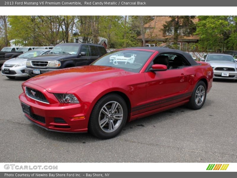 Red Candy Metallic / Charcoal Black 2013 Ford Mustang V6 Premium Convertible