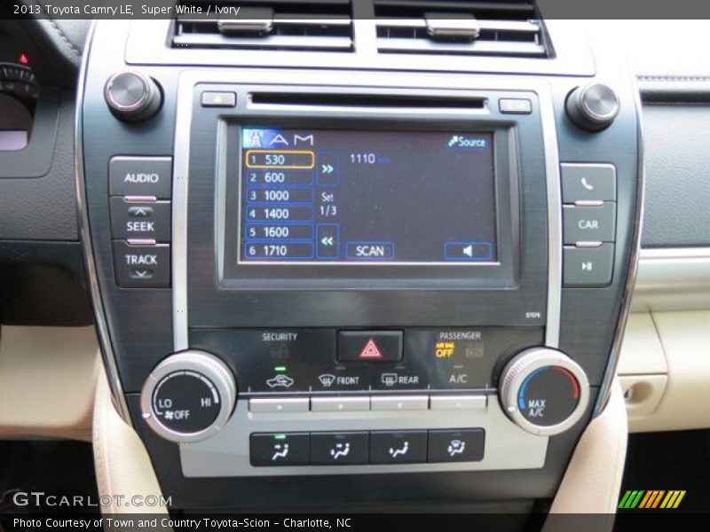 Controls of 2013 Camry LE