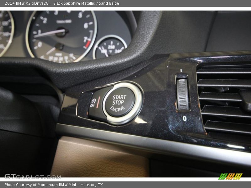 Black Sapphire Metallic / Sand Beige 2014 BMW X3 xDrive28i