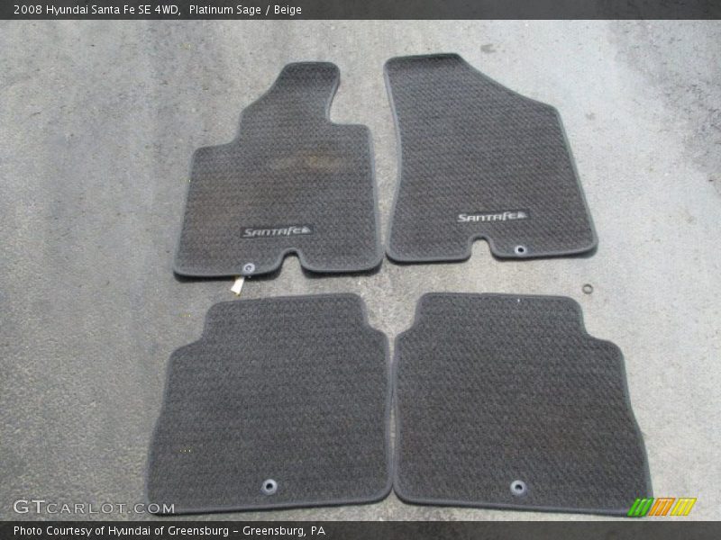 Platinum Sage / Beige 2008 Hyundai Santa Fe SE 4WD