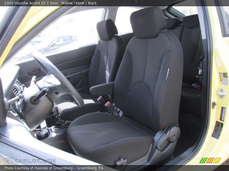 Mellow Yellow / Black 2009 Hyundai Accent GS 3 Door