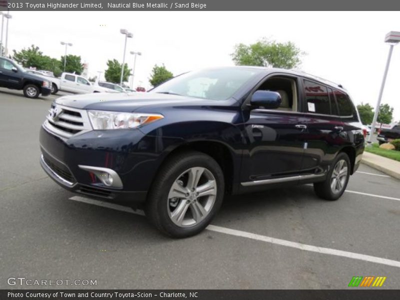 Nautical Blue Metallic / Sand Beige 2013 Toyota Highlander Limited