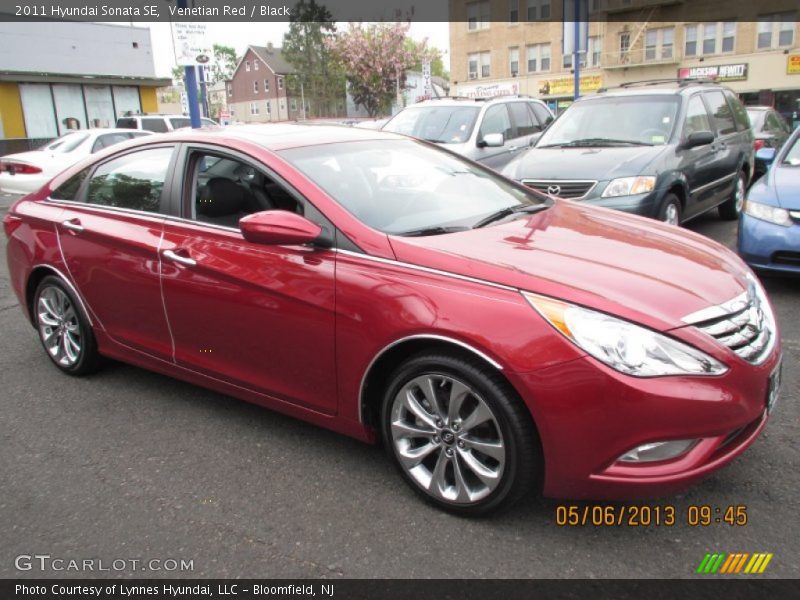 Venetian Red / Black 2011 Hyundai Sonata SE