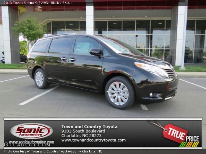 Black / Bisque 2013 Toyota Sienna XLE AWD