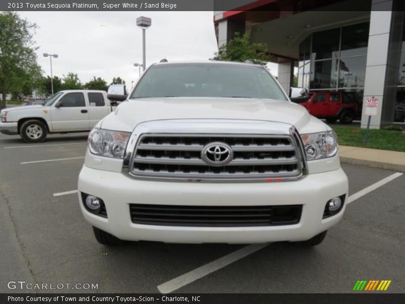 Super White / Sand Beige 2013 Toyota Sequoia Platinum