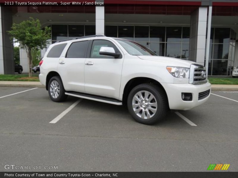 Super White / Sand Beige 2013 Toyota Sequoia Platinum