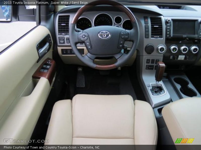 Super White / Sand Beige 2013 Toyota Sequoia Platinum