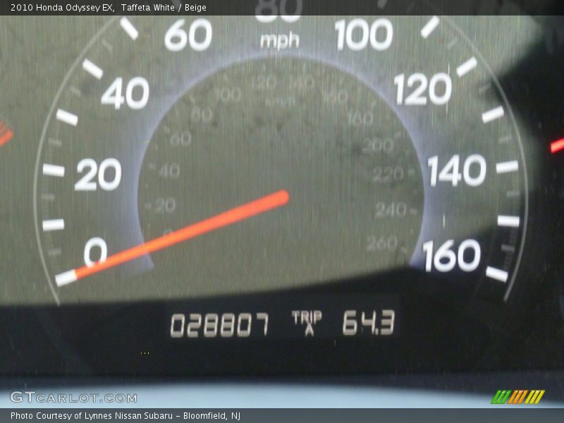 Taffeta White / Beige 2010 Honda Odyssey EX