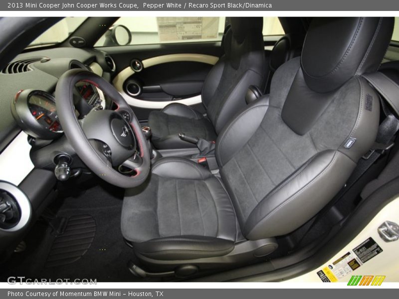  2013 Cooper John Cooper Works Coupe Recaro Sport Black/Dinamica Interior