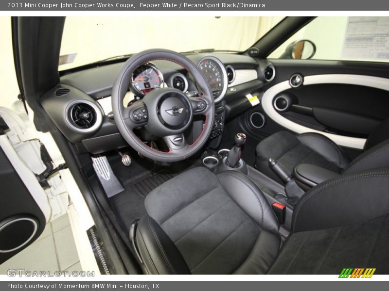 Recaro Sport Black/Dinamica Interior - 2013 Cooper John Cooper Works Coupe 