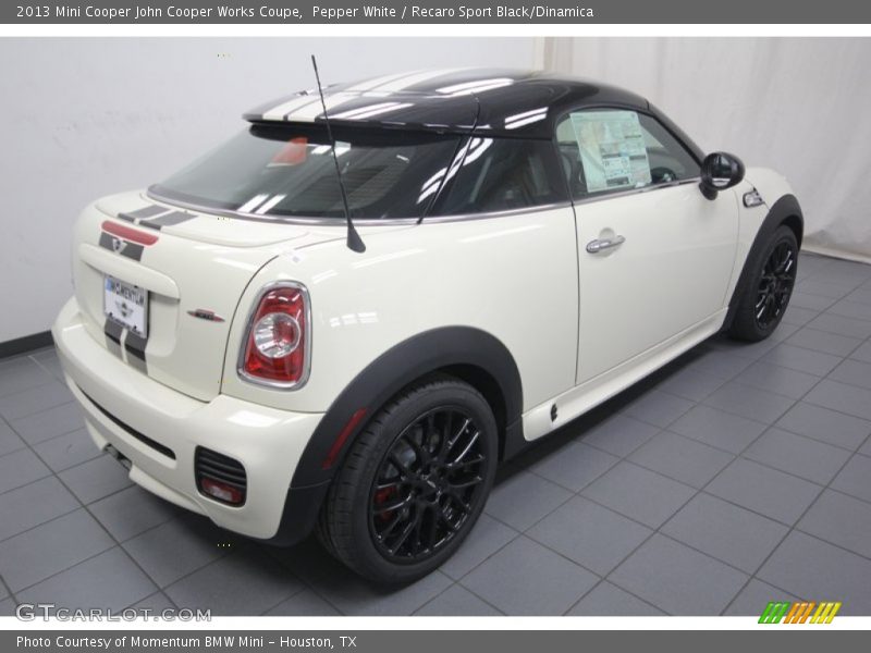 Pepper White / Recaro Sport Black/Dinamica 2013 Mini Cooper John Cooper Works Coupe