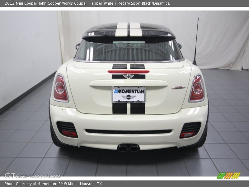 Pepper White / Recaro Sport Black/Dinamica 2013 Mini Cooper John Cooper Works Coupe