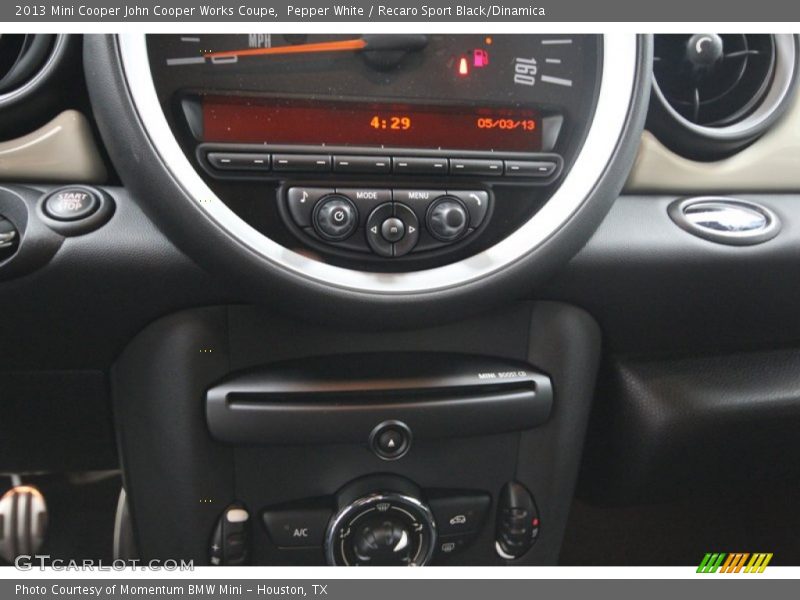 Pepper White / Recaro Sport Black/Dinamica 2013 Mini Cooper John Cooper Works Coupe
