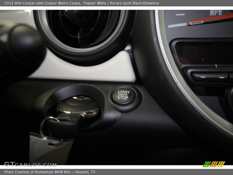 Pepper White / Recaro Sport Black/Dinamica 2013 Mini Cooper John Cooper Works Coupe