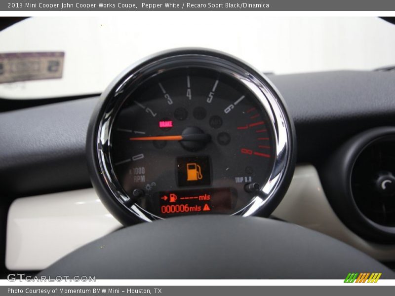 Pepper White / Recaro Sport Black/Dinamica 2013 Mini Cooper John Cooper Works Coupe