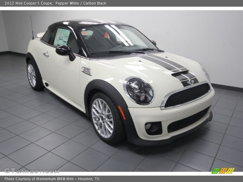 Pepper White / Carbon Black 2013 Mini Cooper S Coupe