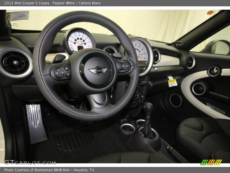 Pepper White / Carbon Black 2013 Mini Cooper S Coupe