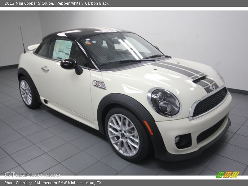 Pepper White / Carbon Black 2013 Mini Cooper S Coupe