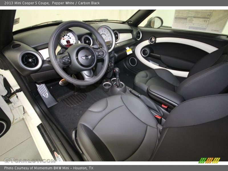 Pepper White / Carbon Black 2013 Mini Cooper S Coupe