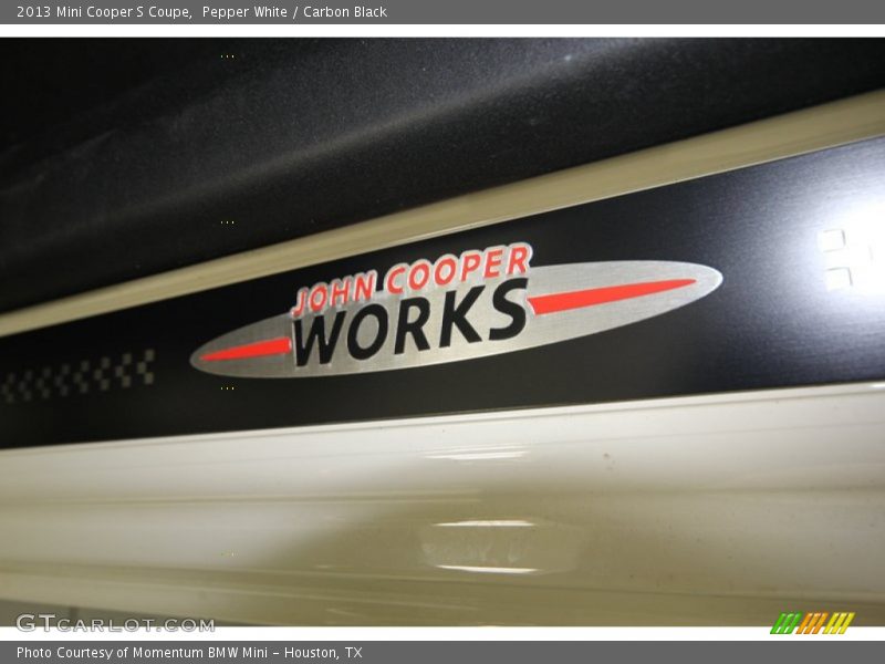 Pepper White / Carbon Black 2013 Mini Cooper S Coupe