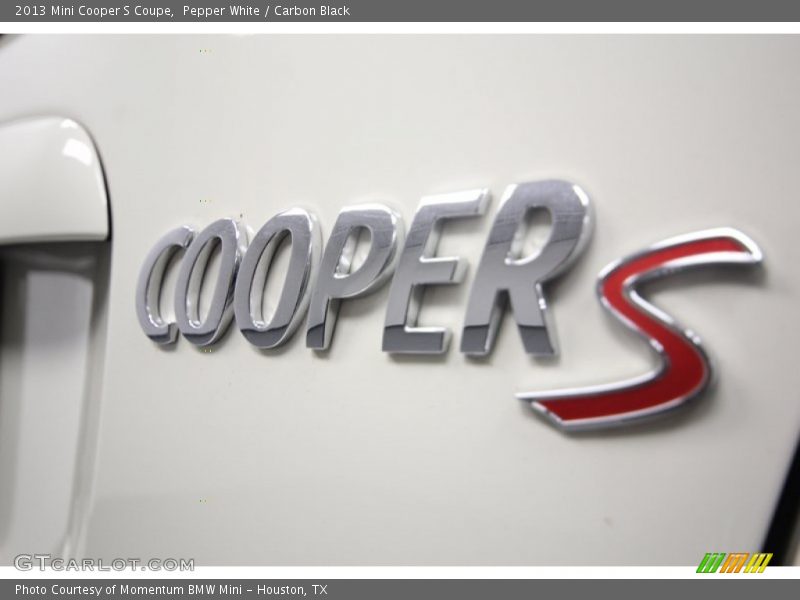 Pepper White / Carbon Black 2013 Mini Cooper S Coupe