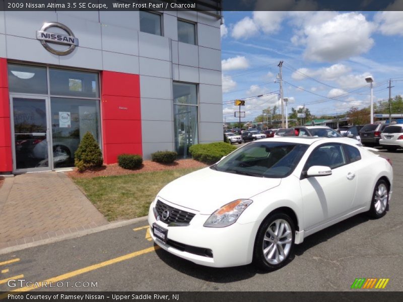 Winter Frost Pearl / Charcoal 2009 Nissan Altima 3.5 SE Coupe