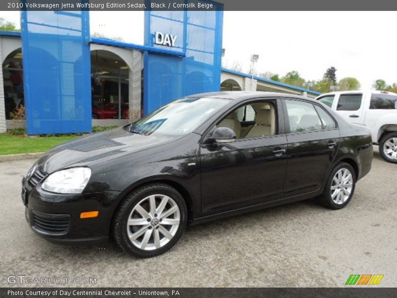 Black / Cornsilk Beige 2010 Volkswagen Jetta Wolfsburg Edition Sedan