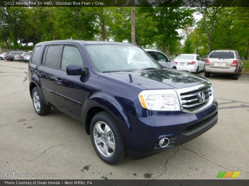 Obsidian Blue Pearl / Gray 2013 Honda Pilot EX 4WD