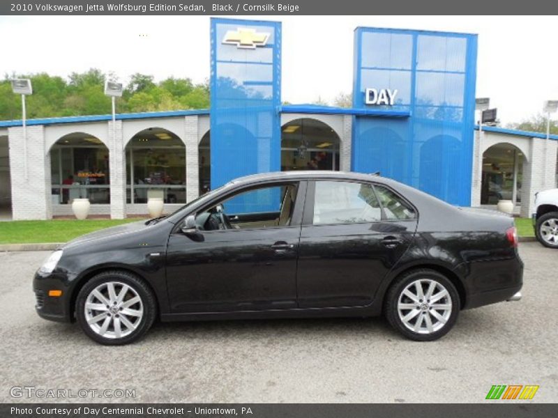Black / Cornsilk Beige 2010 Volkswagen Jetta Wolfsburg Edition Sedan