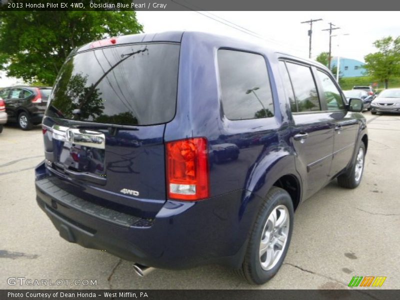 Obsidian Blue Pearl / Gray 2013 Honda Pilot EX 4WD