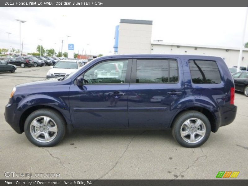Obsidian Blue Pearl / Gray 2013 Honda Pilot EX 4WD