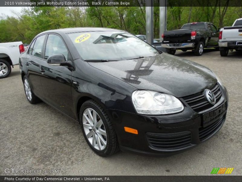 Black / Cornsilk Beige 2010 Volkswagen Jetta Wolfsburg Edition Sedan
