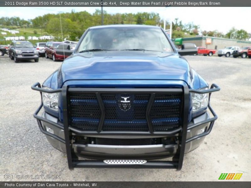 Deep Water Blue Pearl / Light Pebble Beige/Bark Brown 2011 Dodge Ram 3500 HD SLT Outdoorsman Crew Cab 4x4