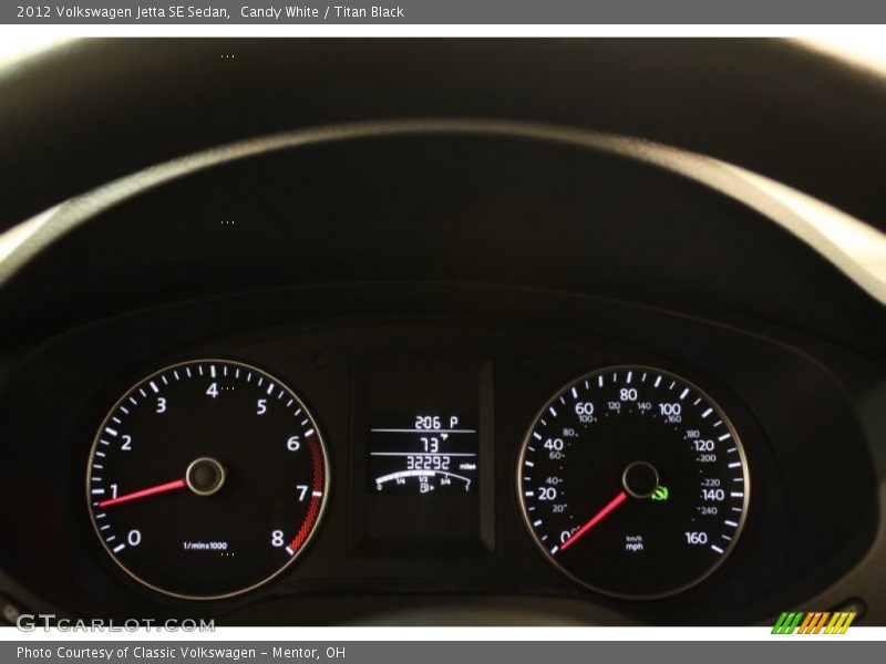 Candy White / Titan Black 2012 Volkswagen Jetta SE Sedan