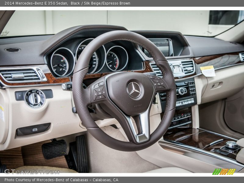 Black / Silk Beige/Espresso Brown 2014 Mercedes-Benz E 350 Sedan