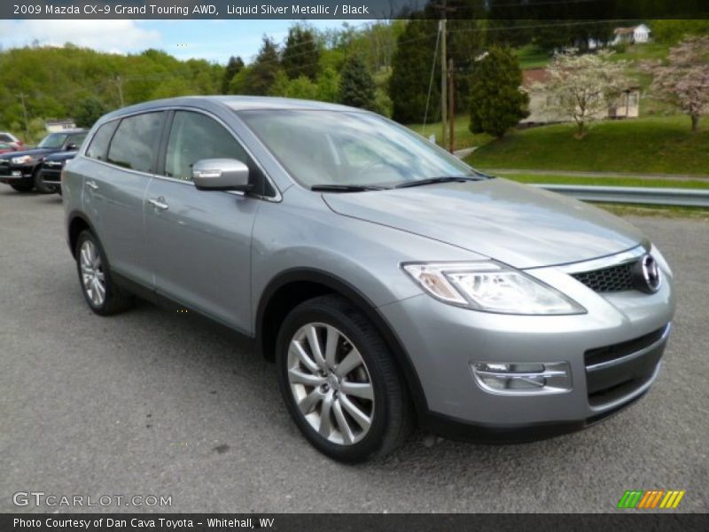 Liquid Silver Metallic / Black 2009 Mazda CX-9 Grand Touring AWD